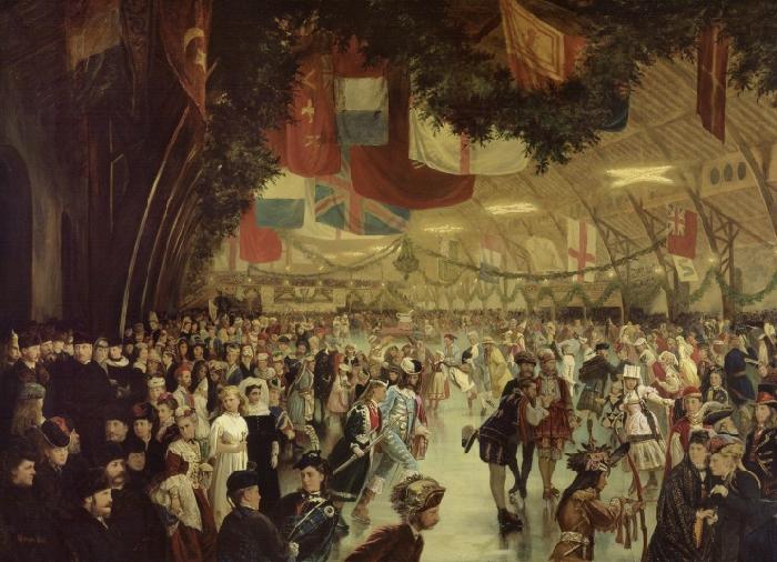 William Notman Skating Carnival, Victoria Rink. This event was staged in honour of Prince Arthur